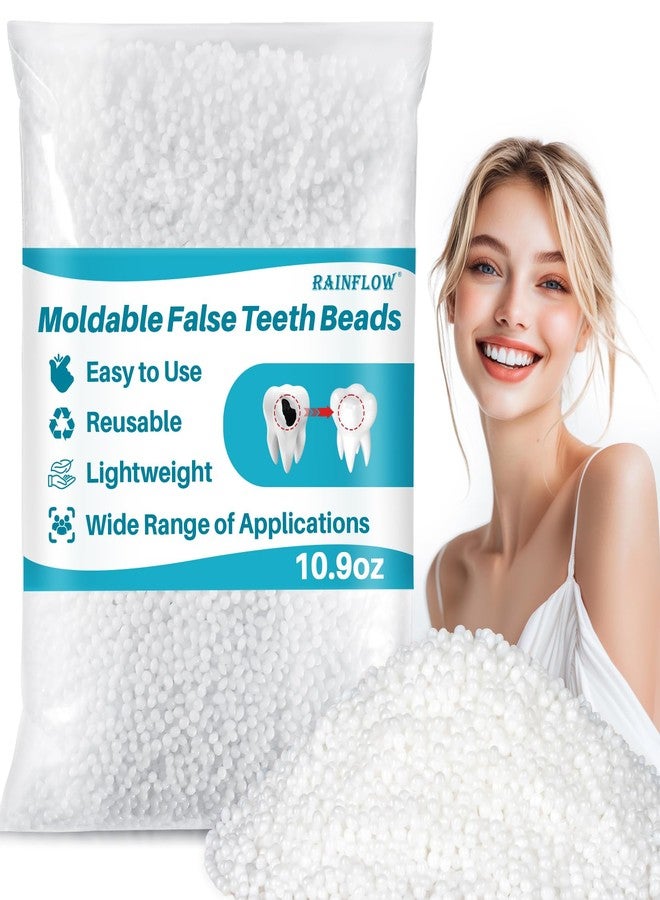 RAINFLOW 10.9oz Repair Thermoplastic Teeth Beads - Tooth Repair Kit,Moldable False Teeth Beads for DIY Tooth Filling,Moldable Thermal Beads for Halloween Vampire Teeth Fangs - Image 1